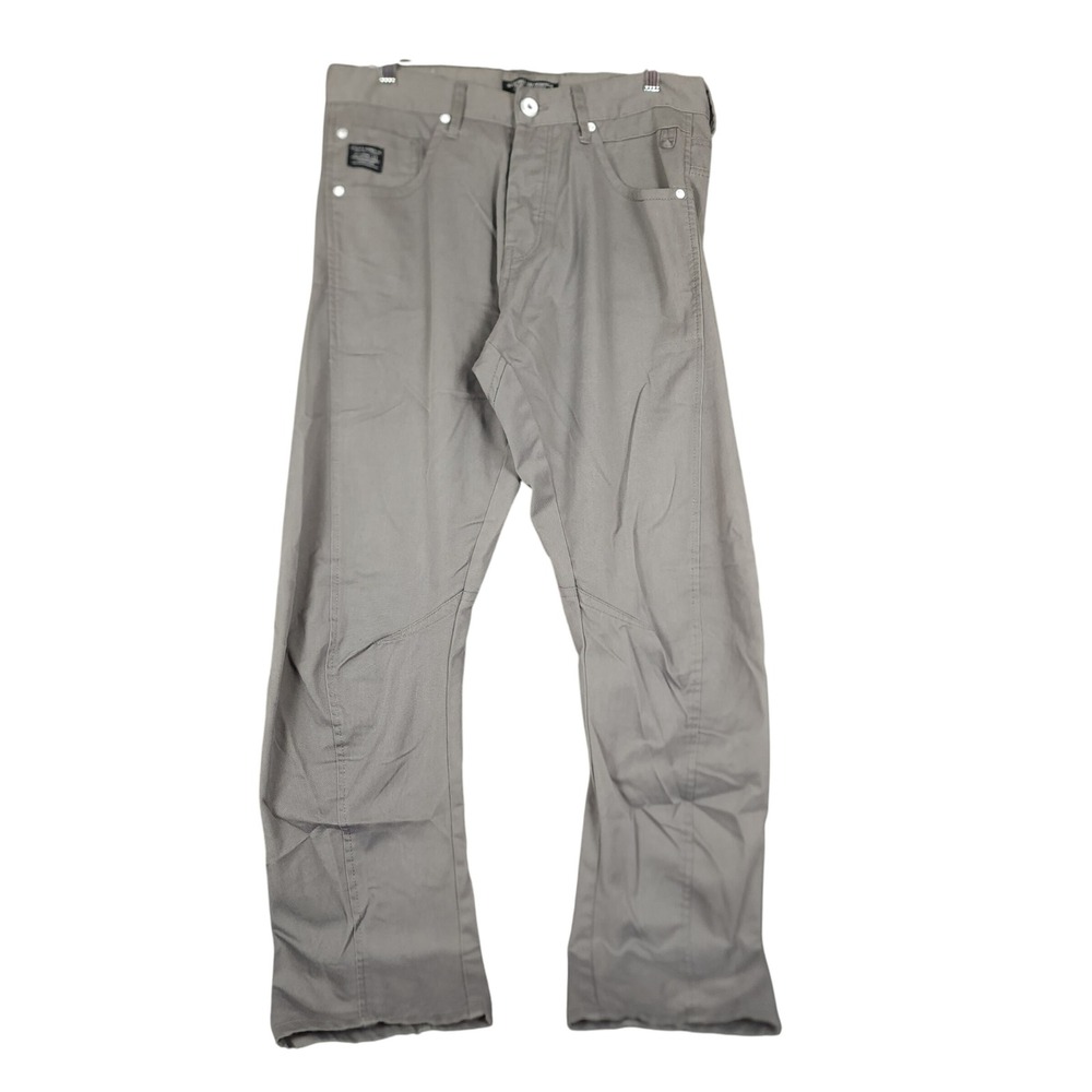Jack Jones Core Workwear Mens Grey Cargo‎ Pants 34x32 Belt Loops Utility Pockets